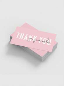 50er Pack rosa Dankeskarten, kleine Geschäftlich Dankeskarten für Thanksgiving, Abschluss, Hochzeit, Babyparty Feiern, Schulbedarf, Schulanfang