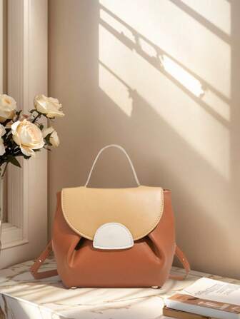 Fashion Small Flap Bag Stylish Casual Purse Cute Color Contrast Ladies Bag For Women,For Girls,For College Students, Ideal For Streetwear & Date Nights