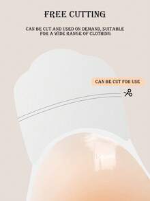 Silikon Brust Patch Silikon Dreieckige Lifting Dünne Abschnitt der Brust Aufkleber Hochzeit Mit Anti-Bauch Unsichtbare Brust Sticker (Mit 3 Knöpfen) - Aprikosenfarben - Übersicht 6