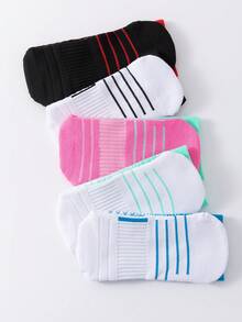 1 Pair Outdoor Sports & Running Basketball Socks, Fall - Multicolor - View 6