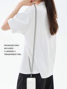 1 Piece Crossbody Cell Phone Lanyard(Gray), Transparent Pads Included For Fixing The Phone Case, Multi-Functional Adjustable Neck Strap With 145CM/57 Inches, Lanyard Compatible With All Smartphone, Universal Lanyard For Redmi Cases, Crossbody Strap For Cases..