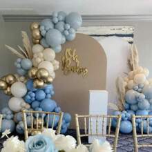 40 palloncini blu e dorati, adatti per decorazioni da matrimonio in stile bohémien, addio al nubilato, compleanni, lauree, inaugurazioni di casa, San Valentino e varie feste