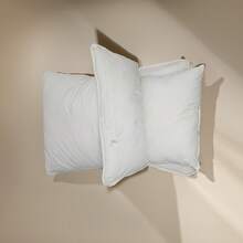 Adjustable Height Pillow – 50x70 Cm – Microfiber Fabric With 600g Outer & 200g Inner 100% Microgel Fiber Filling – White Piped Edges – Zippered & Non-Quilted – Breathable & Washable – Made In Turkey - White - View 3