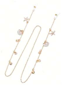 1/3 Peças Corrente de Óculos de Moda de Metal, Vários Estilos Incluindo Camelia, Trevo, Contas Pretas Elegantes, Estrela do Mar e Concha, Correntes de Óculos para Mulheres, Correntes Antiderrapantes e Cordões para Óculos de Leitura, Adequados para Viagens, Férias, Decoração de Óculos de Sol, Acessórios de Óculos, Ideal para Presentes de Aniversário, Festas, Feriados, Presente do Dia dos Namorados, Etc.