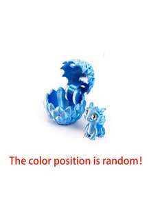 1pc 3D Printed Dragon Egg Hatching Set, Can Open Dragon Eggs With Cute Dragon Models, Creative Model Fantasy Decorations, Suitable For Home And Office Decoration, Unique Gifts And Handicrafts (Random Eye Colors)