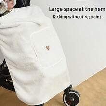 1 件婴儿推车防风毯，超柔软温暖的婴儿背带包裹被，冬季加厚襁褓 - 刺绣襁褓毯，完美的新生儿送礼佳品