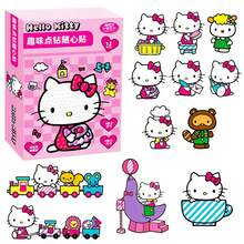 Sanrio 4件套卡通三丽鸥钻石画套装 - MyMelody、Hello Kitty、Cinnamoroll - 12件钻石画配件，5D钻石画套装，手工艺术品，简易DIY钻石画贴纸工艺品，宝石工艺活动套装，高品质艺术礼品 - 彩色 - 查看 8