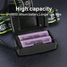 Nueva lámpara frontal de alta potencia con 5 * XHP50.2 LED, con pantalla digital, carga tipo C y universal, lámpara portátil para la cabeza para pesca nocturna - Negro - Ver 7