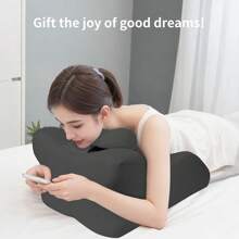 Almofada Cuneiforme Lombar para Cama, Almofada de Descanso para Sentar-se na Cama, Almofada de Espuma de Memória para Adultos para Apoio Lombar, Refluxo Ácido, Ronco, para Dormir, Elevação das Costas, Pernas e Suporte para os Joelhos