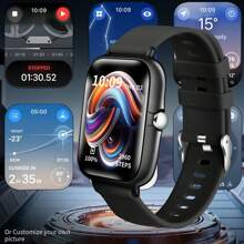 Eytlptoc Neue kabellose Smartwatch Anrufe, Smartwatches für Männer und Frauen, 1,85 Zoll Farbbildschirm, modische Smartwatch für Frauen, Smartwatch für Männer und kompatibel mit Android und iOS Smartphones!