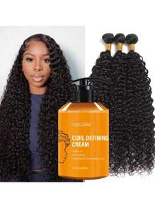 9.47 Oz Curl Defining Cream, Infused With Argan Oil, Moisturizing Leave-In Conditioner, Hydrating And Nourishing, Anti-Frizz, Enhances Elasticity, Moisturizing And Long-Lasting Styling, Suitable For Dry, Wavy, Curly And Other Hair Types, Castor Oil Curl Defining Cream, Makes Hair Look Shiny And Lustrous. Unisex
