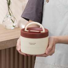 Cutie de prânz Bento din oțel inoxidabil cu 4 straturi, capacitate mare, cu capac și geantă, recipient încălzitor potrivit pentru cuptorul cu microunde, 1 set cutie de prânz termică reutilizabilă, etanșă, pentru adulți/studenți/angajați la birou/picnicuri și camping, potrivită pentru supă/mâncare/fructe