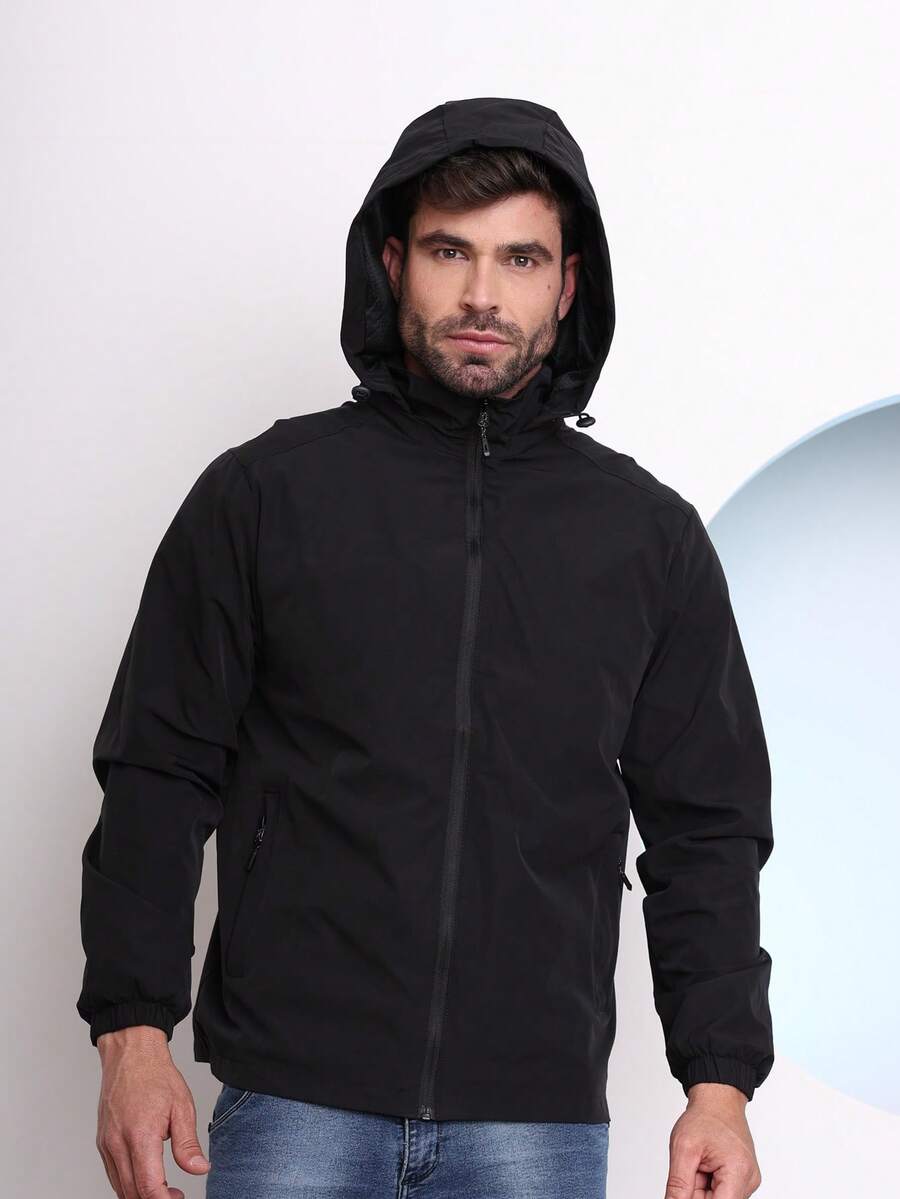 Vukkin M 522 Men's Windbreaker Jacket - Navy Blue - View 1