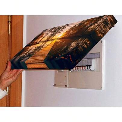 Quadro Para Cobrir Esconde Caixa De Luz Energia tarde 70x60