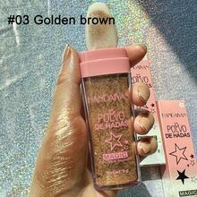 HANDAIYAN Fairy Glow Highlighter Powder, Natural Glowing Highlighter For Graduation, Birthday, Holiday, Halloween, Christmas, Makeup Party, Cosplay, Travel, Daily Makeup, Prom, Dorm, Beauty Product, Face Painting, Cosmetics, Suitable For Women, Applicable In Winter/Spring, Suitable For Birthday, Valentine's Day, Mother's Day Gifts, Carnival Party, Best Color Choice For Y2K Fancy Fashion - 03# - 查看 1