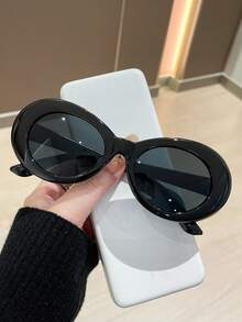 2pcs Classic Round Frame Glasses, Fashion Casual Style For Men & Women, Suitable For Outdoor, Beach, Travel, Driving, Climbing, Y2K Vintage Street Photography, All Season Preppy Style For Back To School Oval Shape - Multicolor - View 6