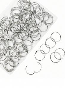 10/50 Pack Loose Leaf Binder Ring, Binder Rings 1 Inch, Binder Rings, Book Rings, Metal Rings For Index Cards, Rings For Flash Cards, Index Card Rings, Paper Rings, Small Binder Ring, Book Ring School Supplies,Back To School