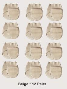 1/6/12 pares de calcetines antideslizantes para mujer, calcetines invisibles sin mostrar el tobillo, calcetines ocultos de corte bajo sin mostrar, adecuados para zapatos de tacón alto o uso diario - Multicolor - Ver 14