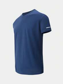 4pcs/Set Men's Short Sleeve T-Shirts, Summer Casual Loose Round Neck Base Layer Top, Quick Dry Sports Running Shirts