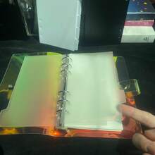 1 set de pages de séparateurs à feuilles mobiles A6 (transparentes, noires, blanches) avec étiquettes, étagère à autocollants de planificateur, feuilles de séparateurs à feuilles mobiles en plastique à 6 anneaux A6, lignes de séparateurs de planificateur semi-transparentes A6, planificateur à feuilles mobiles de budget, inserts de planificateur, matériau en PVC, pratique pour l'organisation, la visualisation et l'enregistrement des plans personnels - Multicolore - Voir 2
