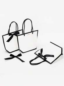 1/5/10 elegante und einfache schwarz-weiße Geschenktüten mit goldfarbener Kante, horizontale Handtaschen, schwarz-weiße Papiertüten mit goldfarbener Kante, hochwertige und einfache Geschenktüten, geeignet für Hochzeiten, Geburtstage, tägliche Ausflüge, Einkaufen, Halloween-Partys, Weihnachtspartys, Sommerhochzeiten, Familien-Geschenke, Paar-Geschenke