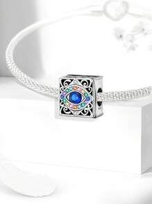 1 pieza Dijes con forma de ojo del diablo de moda adecuados para mujer pulseras brazaletes DIY joyería elaboración y combinación diaria de atuendos decoración de joyería para niñas