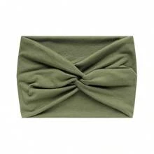 Women Bandana 1pc 18cm Retro Cross Elastic Headband For Women, Solid Color, Yoga, Sports, Everyday Wear Fashion Hair Accessories Classic Hair Bands, Hairband Fall Winter For Vacation Outfits Woman Elegant Scarf - Army Green - View 2