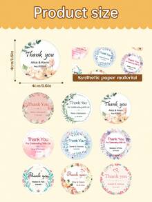 Personalized Thank You Stickers, Round Thank You Stickers Wedding Birthday Party Business Shower, Party Favor Labels, Candle Favor Stickers,A Sweet Thank You Stickers, Party Favor Tags, Wedding Gift Bag Back To School Gift. Wedding Favor Ideas, Bridal Shower Favors, Modern Minimalist Stickers - Multicolor - View 6