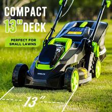 Deli Steelite 21V 13-Inch Cordless Lawn Mower – Brushless Motor, 5-Level Cutting Height Adjustment, 4.0Ah Battery & Charger, Lightweight For Small To Medium Yards - US B Type Plug(110-127V) - View 3