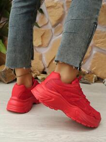 Zapatillas casuales transpirables para adolescentes, de suela gruesa de moda y versátil, con amortiguación de impactos, cómodas y duraderas