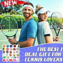 Juego de amortiguadores de choque para raqueta de tenis, diseño de producto único, amortiguador de choque de tenis, principales jugadores en la cancha de tenis, accesorios deportivos al aire libre, regalo de tenis perfecto, raqueta de tenis, accesorios de tenis, otoño, deportes de mujeres, fiesta en la playa