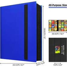 Pasta, Pasta de Cartas, Pasta de Cartas, Pasta de Cartas de Carregamento Lateral, Pasta de Cartas de Basquete, Pasta de Cartas de Troca, Pasta de Cartas de 9 Bolsos, Pasta de Cartas de Esportes de Hóquei, Pasta de Colecionador de Cartas de Beisebol de Carregamento Lateral com Capas Protetoras 20 Folhas 360 Livro de Cartas de Jogos para Cartas de Futebol e Basquete