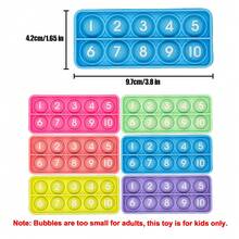 6 件/包十帧数学游戏数字计数学习玩具，感官推泡泡坐立不安玩具，儿童课堂用品教育文具教具