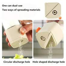 Frasco de sal de vidrio, tarro sellado a prueba de humedad de doble uso para condimentos, recipiente recargable con tapa a presión adecuado para camping y uso doméstico