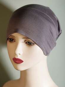 1 件男女通用黑色围脖带檐帽