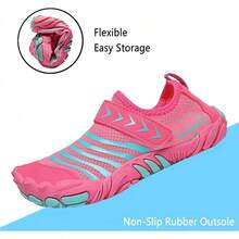 Shoes Barefoot Aqua Socks Outdoor Indoor Quick Dry Sandals Lightweight Slip On Walking Sneakers Beach Pool Swim (Little/Big) - 紅色 - 查看 4