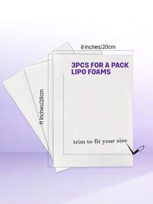 larrycard 3片装腹部压缩吸脂泡沫垫收腹板 - 白色 - 查看 3