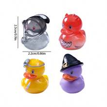 6pcs Halloween Cute Changeable Little Yellow Duck Figurines, Varied Shape Resin Crafts Desktop Decor, Creative Decoration For Holiday, Pretend Play Toy, Suitable For Halloween Home Decor Halloween Decor Fall Decor Room Decor - Multicolor - View 3