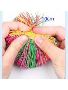 1/2/3/6PCS Monkey Stringy Balls Sensory Fidget Stringy Balls Soft Rainbow Pom Bouncy Stress Balls Multicolor,Bounce Balls,Rubber Balls,Squishy Balls,Rainbow Toys,Monkey Squishy,Bath Toys