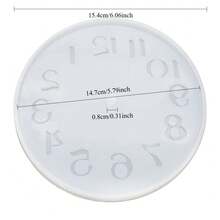 Premium Round Silicone Resin Clock Mold - 1PC Zodiac/Roman Numerals/Numbers/Cutout Design - DIY Epoxy Clock Making Kit For Wall Decor - Non-Stick & Bubble Free Home Decoration Craft Mold - White - View 16