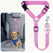 1pc Dog Safety Leash, For Vehicle Safety, Pet Car Tether, Vehicle Dog Safety Belt, Dog Safety Strap, Dog Safety Harness Clip, Dog Car Safety Belt