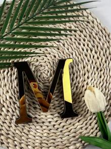 1 Piece 3D Acrylic Mirror Letter Art Wall Sticker - Light And Shadow Intertwined Space Aesthetic Symbol, Gold/Silver/Black/Rose Gold Oversized Letters Self-Adhesive Home Decorative Letter Logo Art Sticker, Artistic 3D Thickened Acrylic Mirror Letters Wall Sticker (3.93/5.9/7.87/11.81 Inches)
