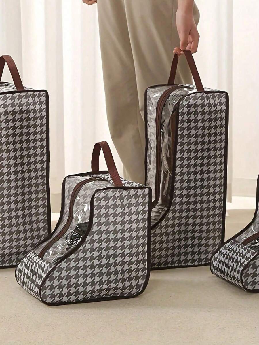 1 pezzo Borsa portastivali multifunzionale con manico - Borsa protettiva per scarpe antipolvere e anti-umidità, adatta per stivali lunghi e stivaletti alla caviglia, borsa da viaggio portatile con zip, leggera