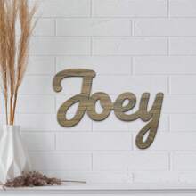 1 pièce Plaque de nom en bois personnalisée, nom personnalisé, cadeau personnalisé, plusieurs options de couleurs, style traditionnel, à fixer au mur, sans alimentation électrique, décoration unique pour la chambre, fait main, durable et longue durée, convient pour la Fête des enfants, fête, anniversaire, mariage, remise de diplôme, Noël, cadeau décoratif personnalisé