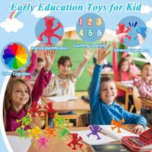 40/46 件堆叠玩具，适合 3-6 岁幼儿，儿童建筑玩具、窗户玩具、旅行玩具、益智玩具、婴儿洗澡吸盘玩具，适合男孩女孩的圣诞节生日礼物 - 彩色 - 查看 11