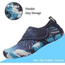Shoes Barefoot Aqua Socks Outdoor Indoor Quick Dry Sandals Lightweight Slip On Walking Sneakers Beach Pool Swim (Little/Big) - 12-藍色 - 查看 3