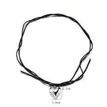 Schwarze Samt Schleife Choker Halskette, Kragenkette für Frauen