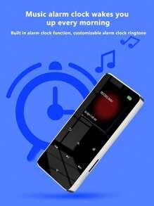 جهاز تشغيل MP3 سعة 32 جيجا بايت مع بلوتوث 5.2، جهاز موسيقى محمول مع مكبر صوت مدمج، للاستمتاع بالموسيقى الرقمية وكتب الصوت في أي وقت، يشمل المسجل والكتاب الإلكتروني، ويأتي مع سماعات