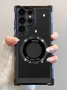 Regalo gratis (película para lente) Funda de teléfono de lujo con cojín magnético a prueba de golpes compatible con iPhone 6/7/8/X/XS/XR/11/12/13/14/15/16/16e, compatible con teléfonos S22/23/24/25/S24 FE/S25 EDGE, A04/05/06/A14/A15/A16/A24/A25/A34, para Redmi Note 7/8/9/10/11/12/13, para Redmi 9/10/12/13C, para Honor X, HW, para Realme C53 C55 resistente al agua y a los arañazos