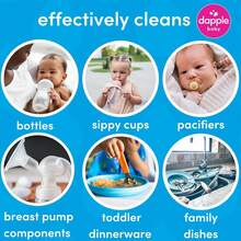 Dapple Baby Bottle Soap, Hypoallergenic Dish Soap For Baby Bottles, Powered By Plants, Fragrance Free, 16.9 Fl Oz (Pack Of 1)